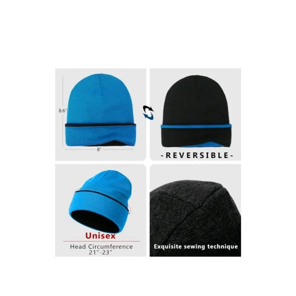 Rosoz Beanie for Men Women Winter Hats Reversible Soft Warm